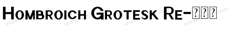 Hombroich Grotesk Re字体转换